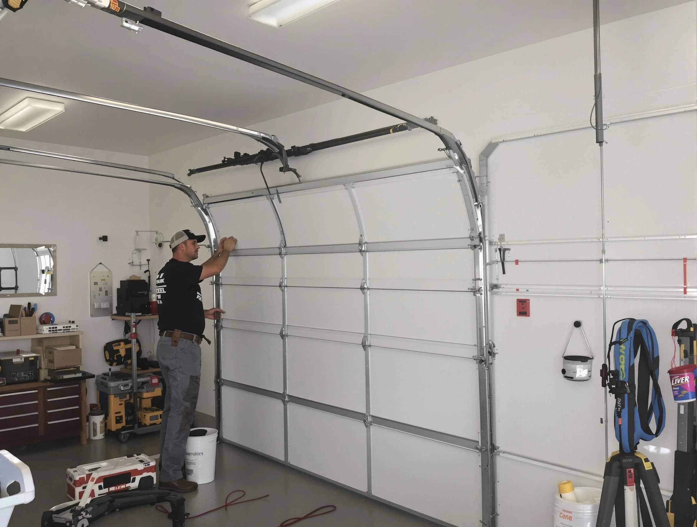 Park City Garage Door Repair team installing new garage door in Park City