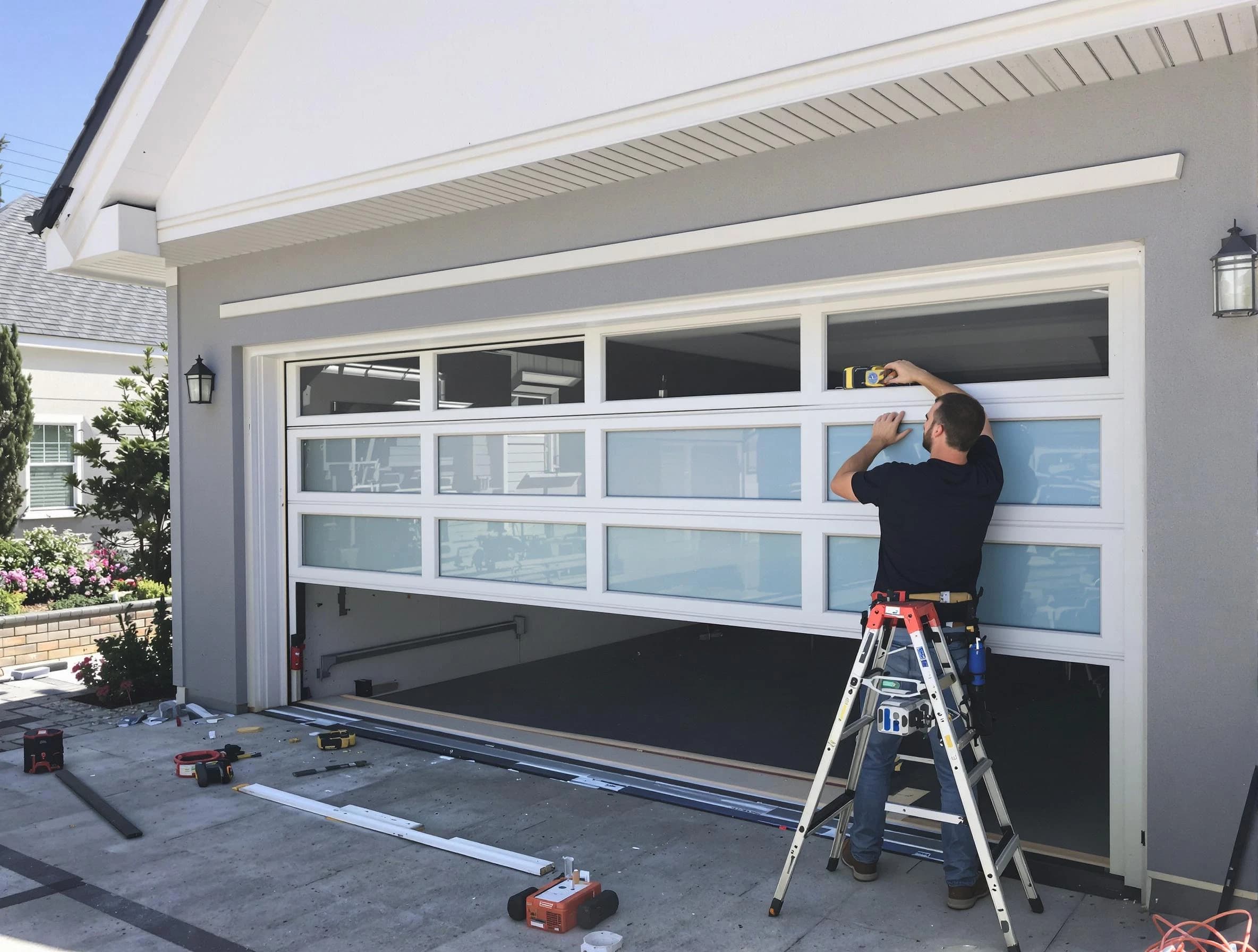 Park City Garage Door Repair team performing garage door replacement in Park City