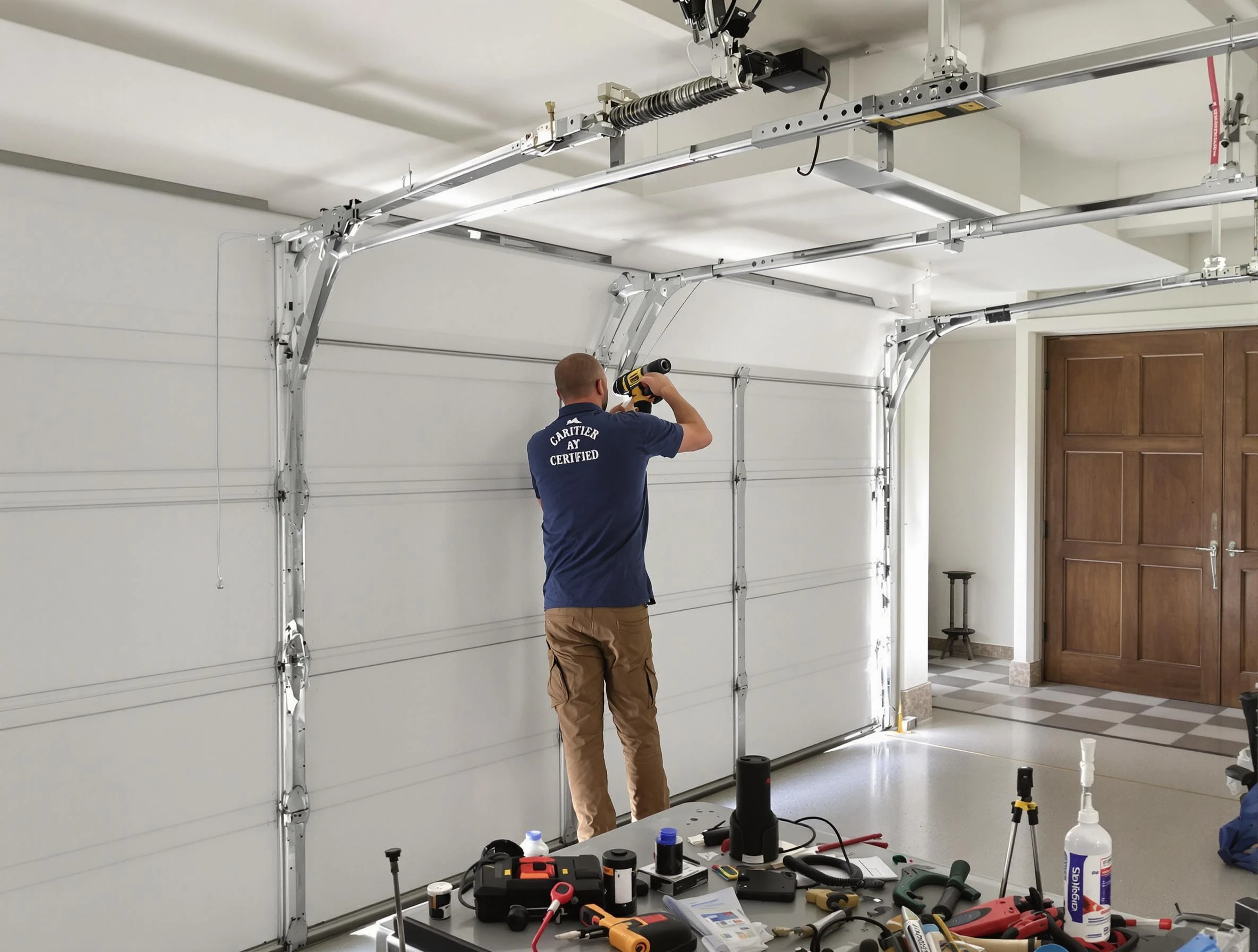 Park City Garage Door Repair certified technician performing precision garage door repair in Park City