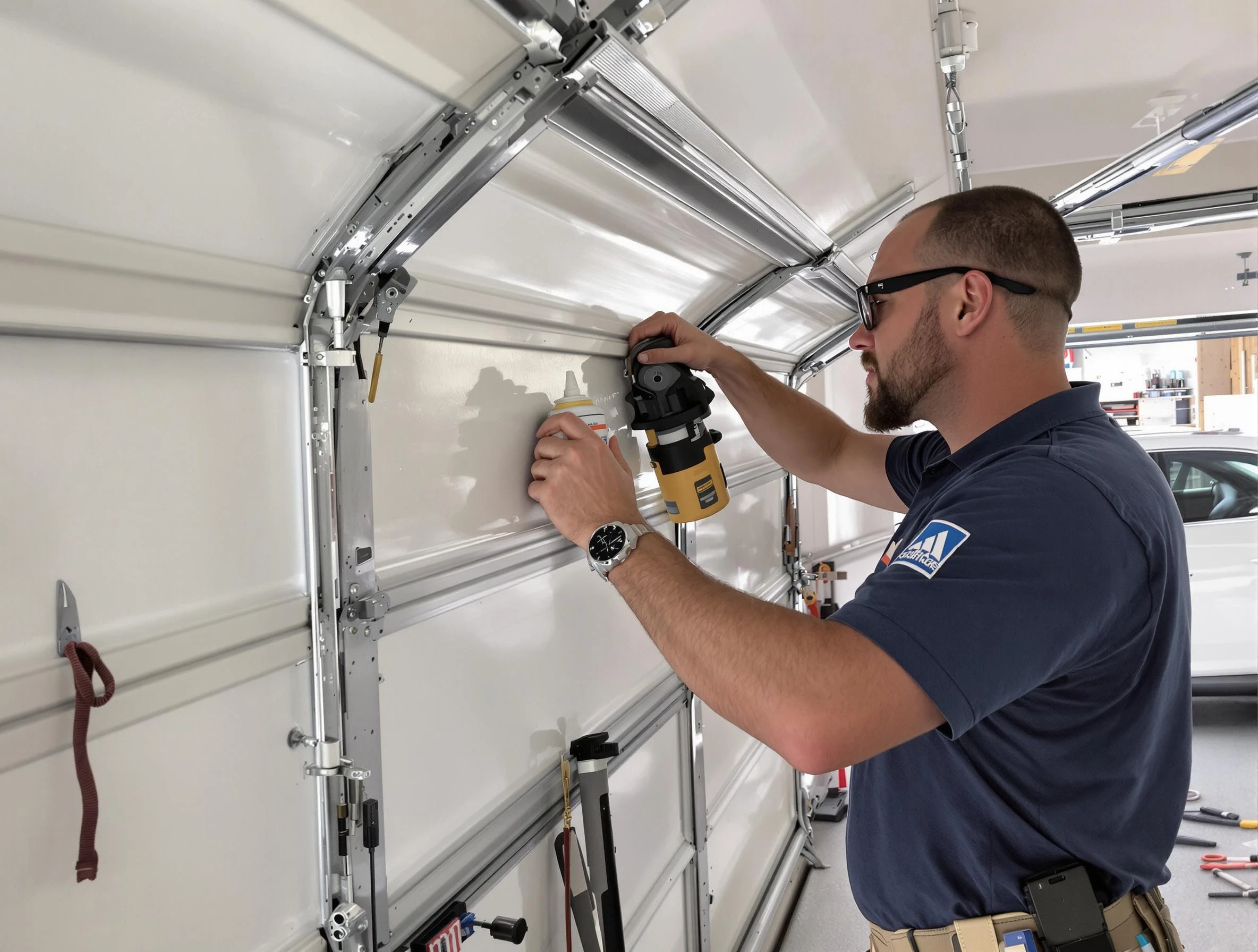 Park City Garage Door Repair technician performing comprehensive noise reduction service in Park City