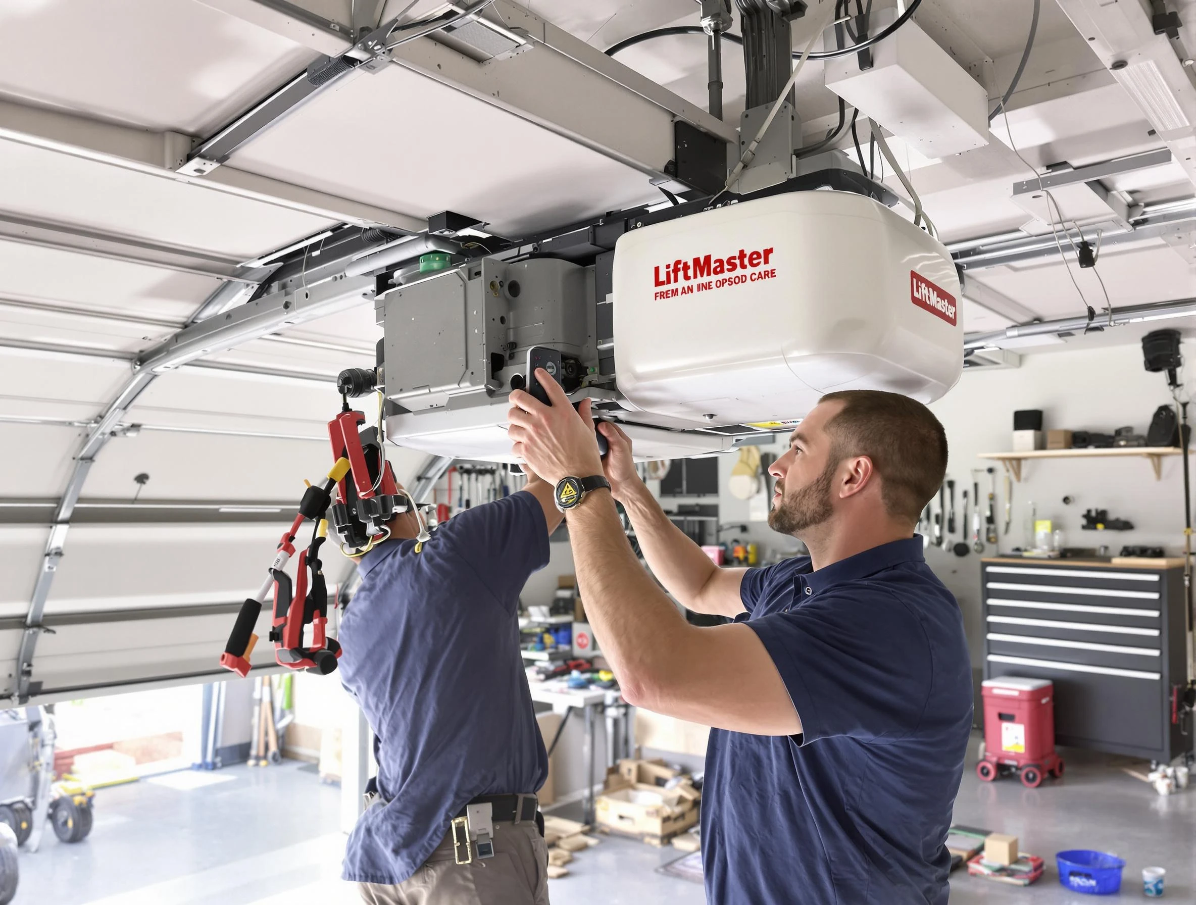 Park City Garage Door Repair technician performing advanced diagnostics on garage opener in Park City