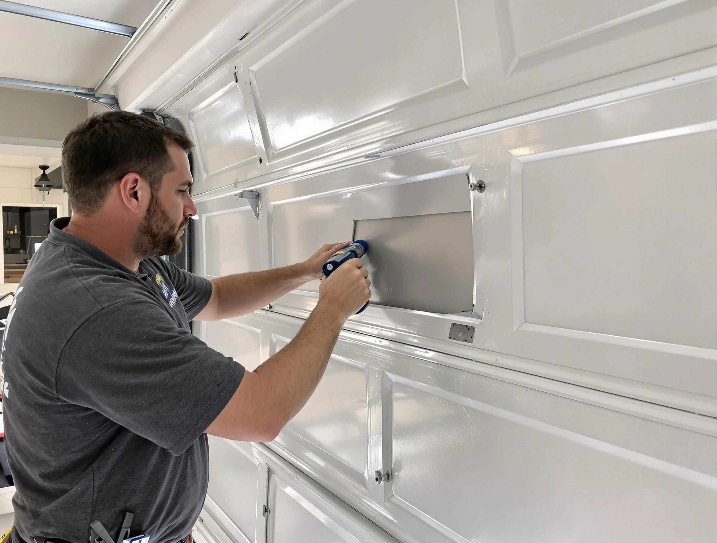 Garage door panel repair by Park City Garage Door Repair in Park City